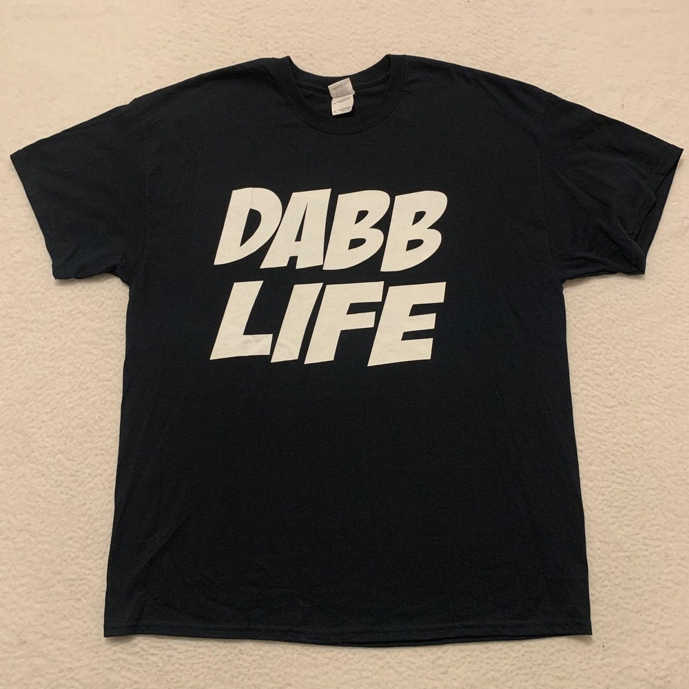 Dabb Life Weed Graphic T-Shirt Mens XL Marijuana Medical Cross Cotton Black Tee